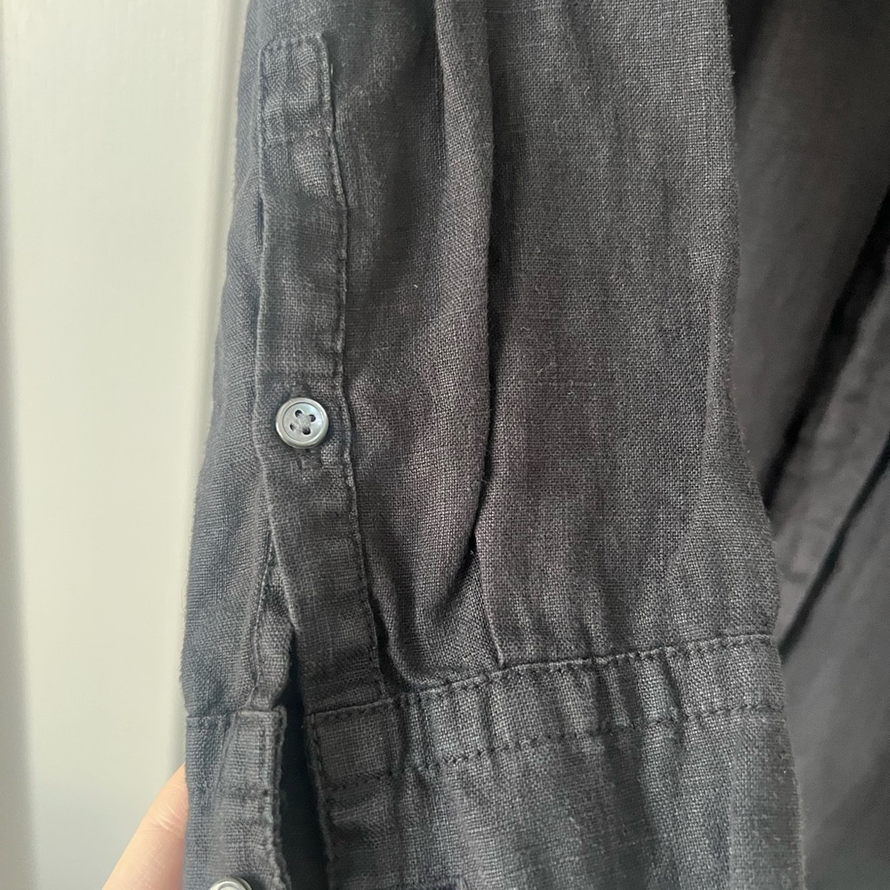 James Perse Lighweight Linen Shirt Dress - Picture 4 of 5